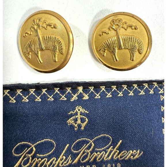 Brooks Brothers Golden Fleece Metal Blazer Buttons Set Of 10 Waterbury USA - Picture 3 of 10